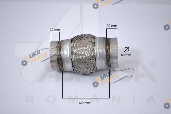Гофра выхлопной системы ASAM 62067