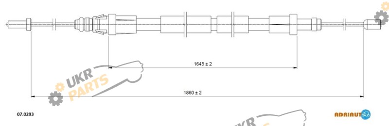 Трос ручного тормоза ADRIAUTO 07.0293
