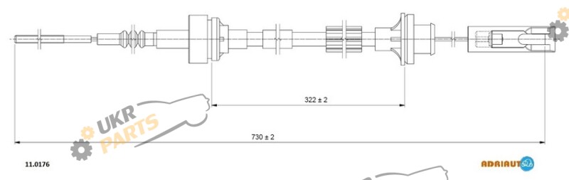 Трос сцепления ADRIAUTO 11.0176