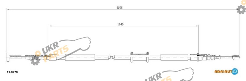Трос ручного тормоза ADRIAUTO 11.0270