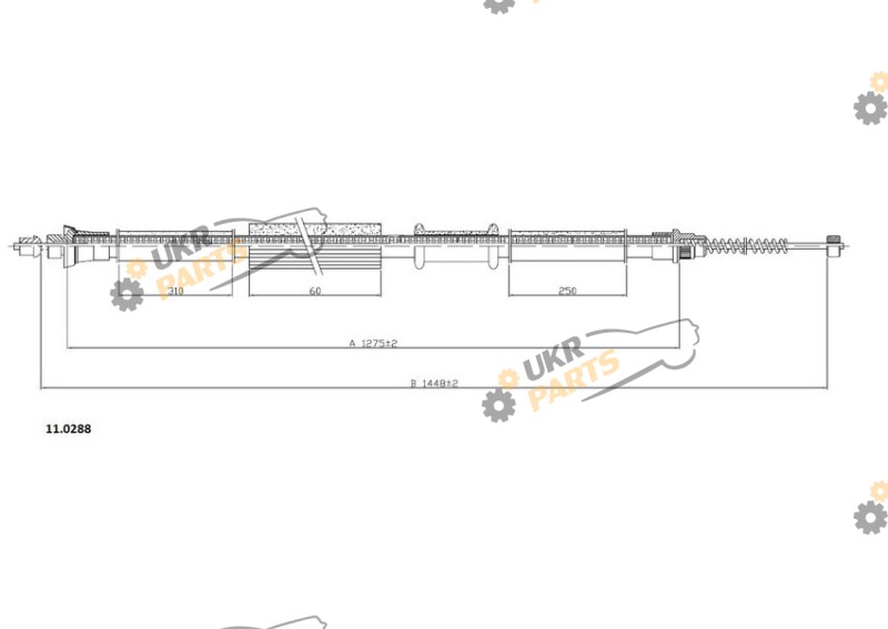 Трос ручного тормоза ADRIAUTO 11.0288