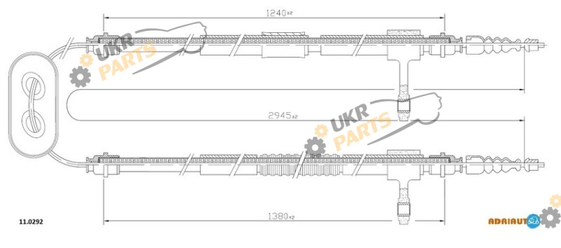 Трос ручного тормоза ADRIAUTO 11.0292