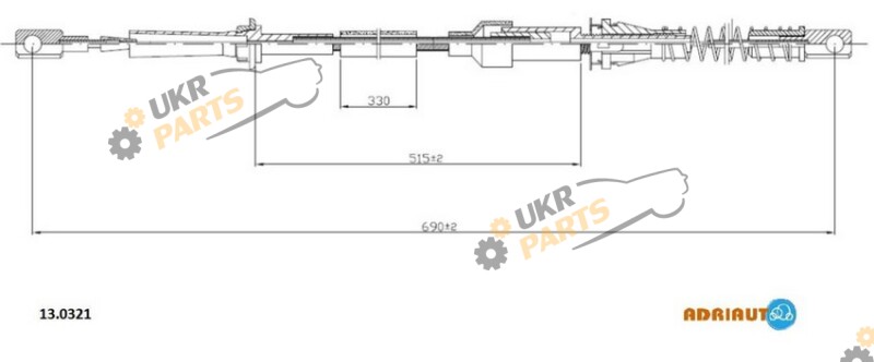 Тросик газа ADRIAUTO 13.0321