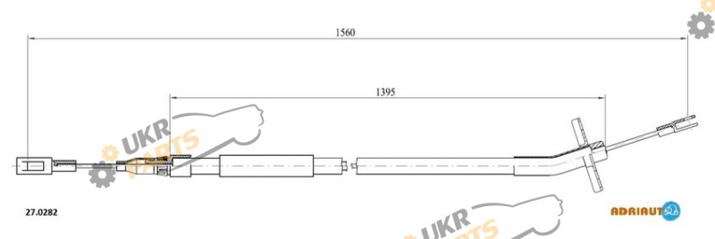 Трос ручного тормоза ADRIAUTO 27.0282