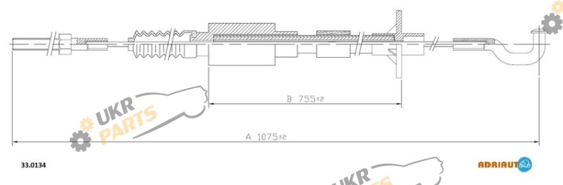 Трос сцепления ADRIAUTO 33.0134