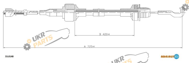 Трос сцепления ADRIAUTO 33.0148