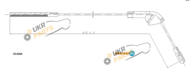 Трос ручного тормоза ADRIAUTO 33.0264