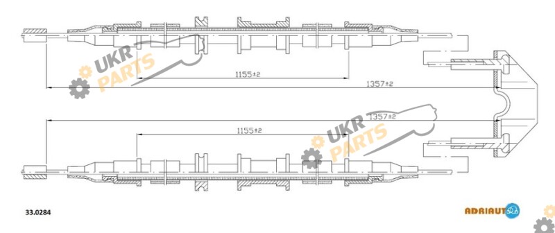 Трос ручного тормоза ADRIAUTO 33.0284