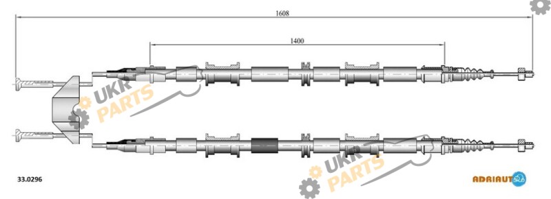 Трос ручного тормоза ADRIAUTO 33.0296