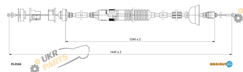 Трос сцепления ADRIAUTO 35.0166