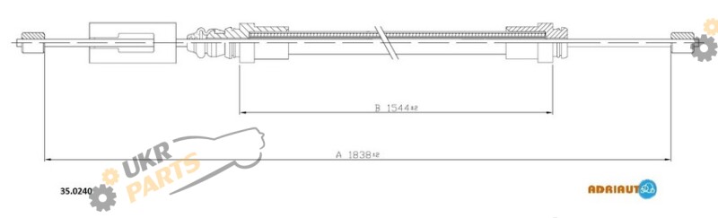 Трос ручного тормоза ADRIAUTO 35.0240