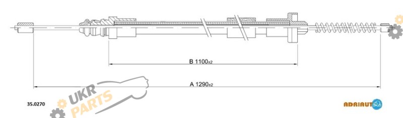 Трос ручного тормоза ADRIAUTO 35.0270