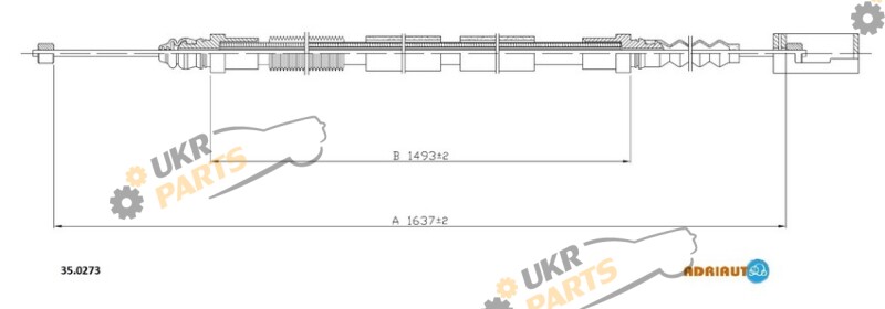 Трос ручного тормоза ADRIAUTO 35.0273