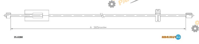 Трос ручного тормоза ADRIAUTO 35.0280