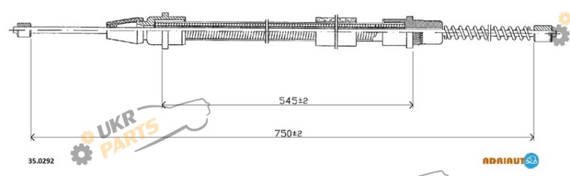 Трос ручного тормоза ADRIAUTO 35.0292