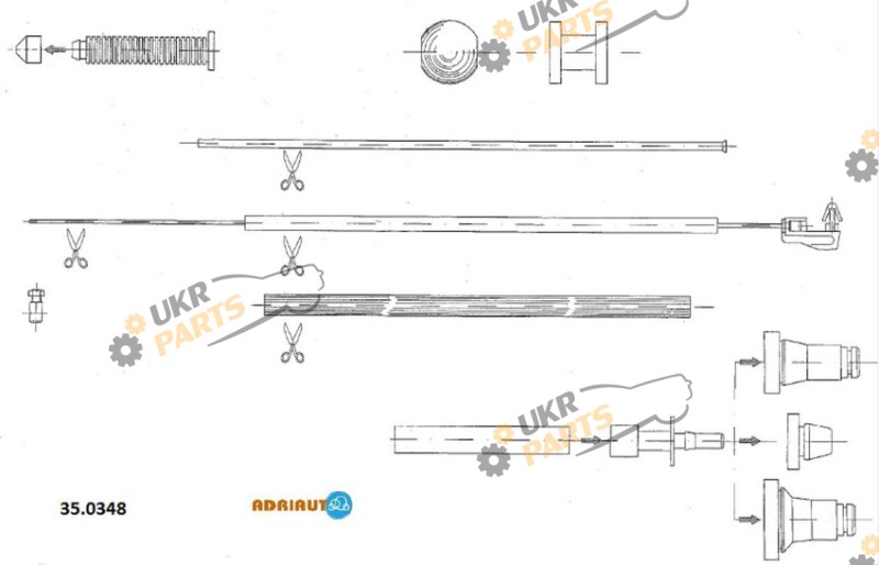 Тросик газа ADRIAUTO 35.0348