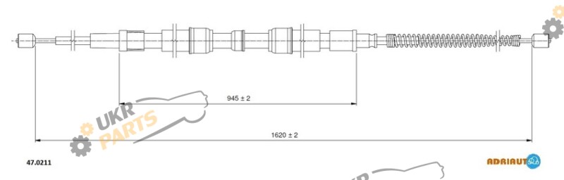 Трос ручного тормоза ADRIAUTO 47.0211