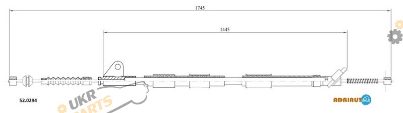 Трос ручного тормоза ADRIAUTO 52.0294