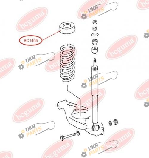 Отбойник BC GUMA BC1405 Отбойник BC GUMA BC1405