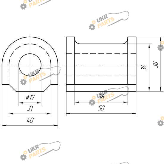 Втулка стабилизатора MetGum 3202 Втулка стабилизатора MetGum 3202