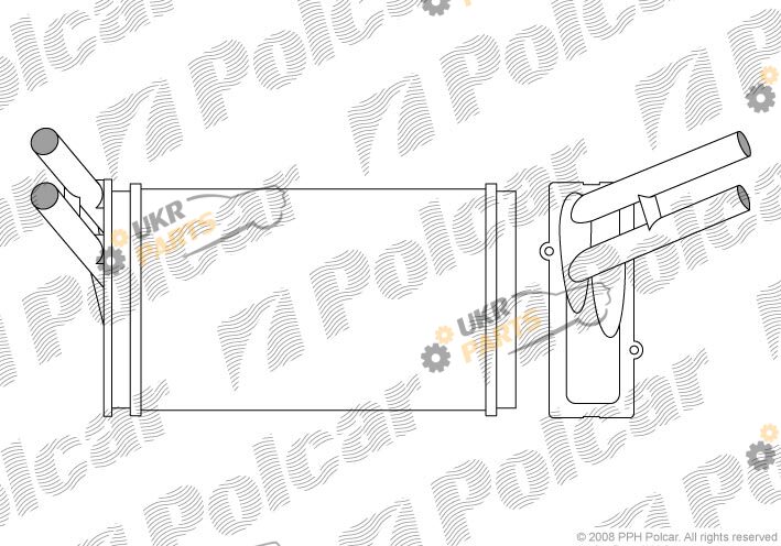 Радиатор печки Polcar 1307N8-1