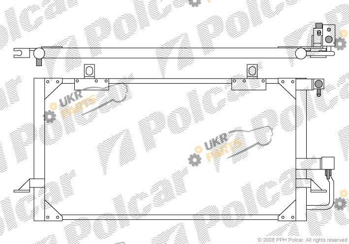 Радиатор кондиционера Polcar 1308K8C1