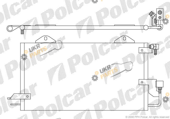 Радиатор кондиционера Polcar 1308K8C2