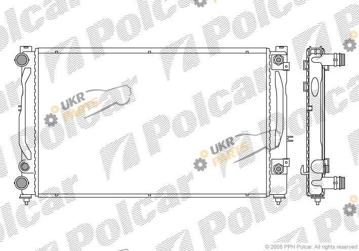 Радиатор охлаждения двигателя Polcar 132408-4