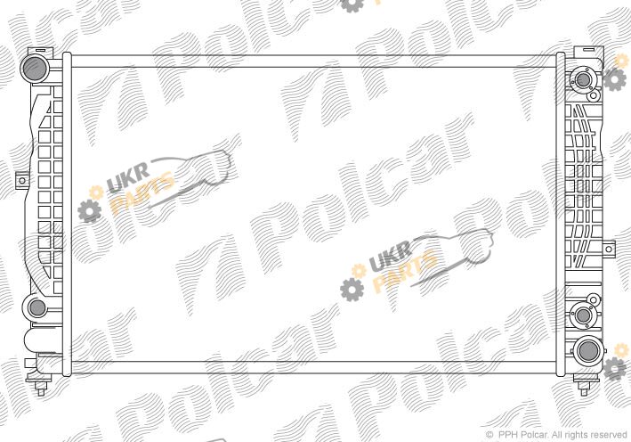 Радиатор охлаждения двигателя Polcar 132408A9