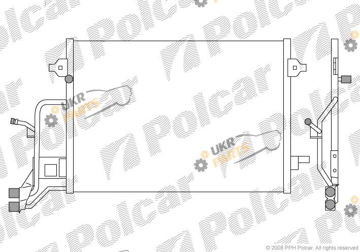 Радиатор кондиционера Polcar 1324K8C1