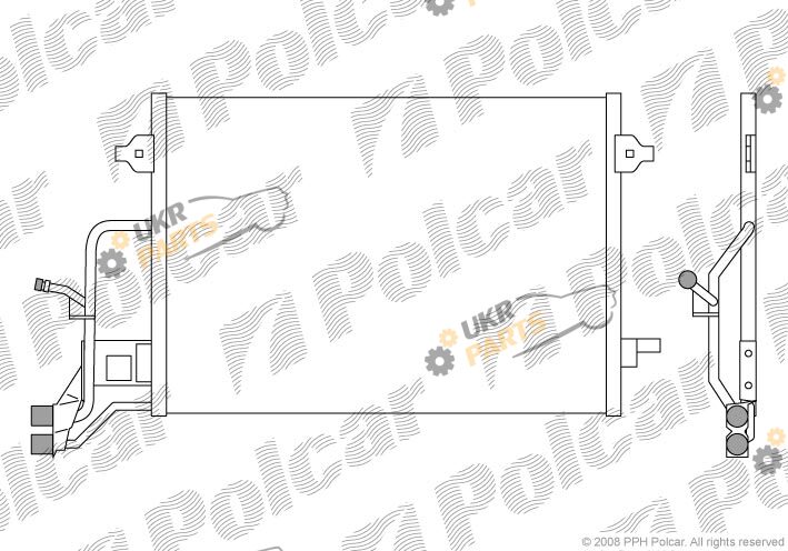 Радиатор кондиционера Polcar 1324K8C2