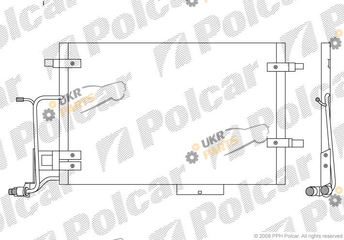 Радиатор кондиционера Polcar 1326K8C4