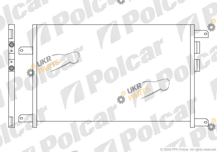 Радиатор кондиционера Polcar 1404K82X