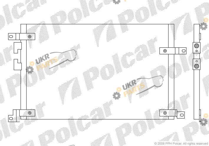 Радиатор кондиционера Polcar 1408K8C1