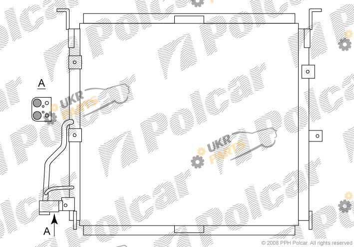 Радиатор кондиционера Polcar 2007K8C5