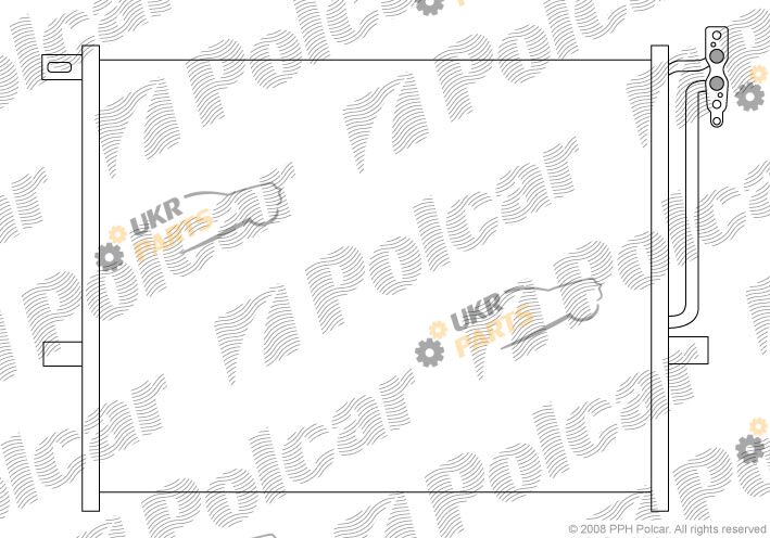 Радиатор кондиционера Polcar 2008K8C1