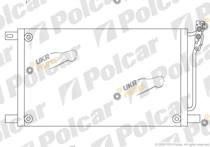 Радиатор кондиционера Polcar 2008K8C2