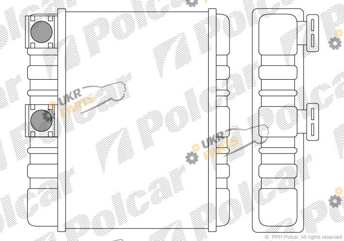Радиатор печки Polcar 2008N8-2