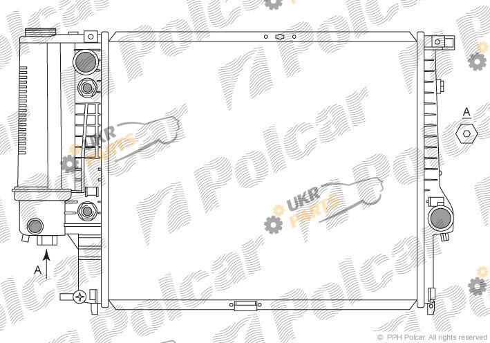 Радиатор охлаждения двигателя Polcar 201508