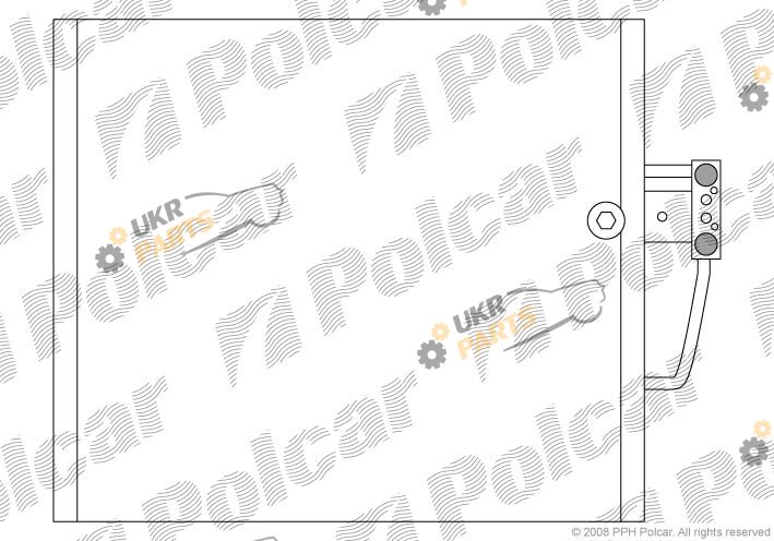 Радиатор кондиционера Polcar 2016K8C1