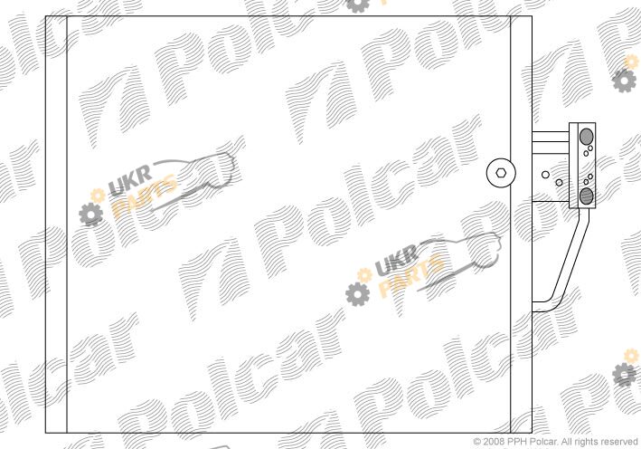 Радиатор кондиционера Polcar 2016K8C2