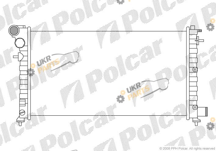 Радиатор охлаждения двигателя Polcar 230608-3
