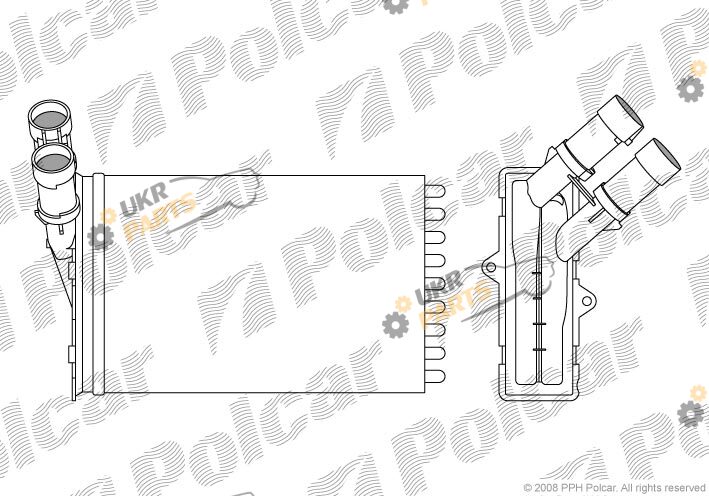 Радиатор печки Polcar 2324N81X