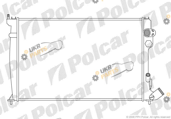 Радиатор охлаждения двигателя Polcar 232508-3
