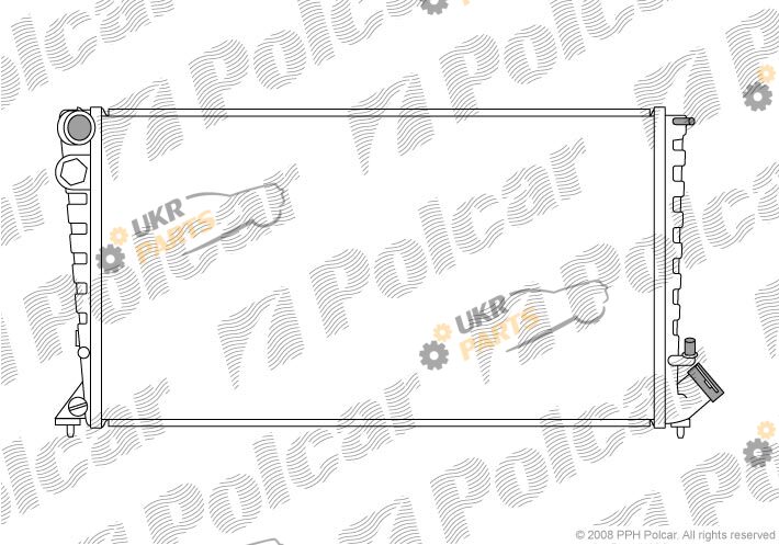 Радиатор охлаждения двигателя Polcar 232608-5
