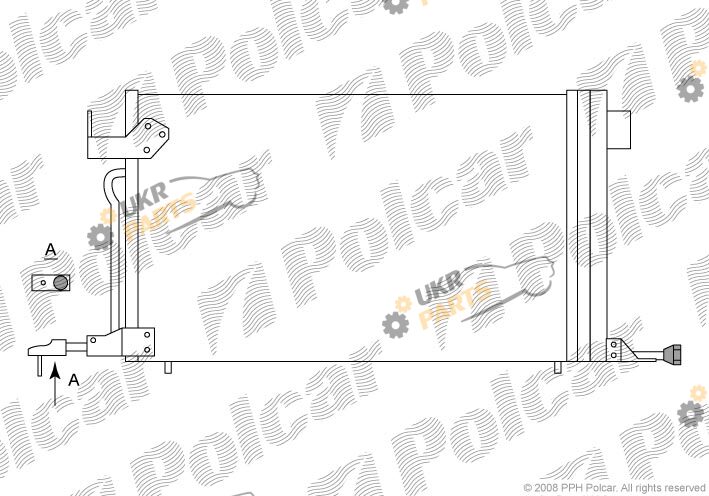 Радиатор кондиционера Polcar 2326K8C1S