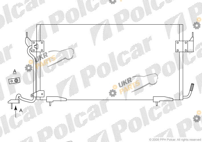 Радиатор кондиционера Polcar 2326K8C2