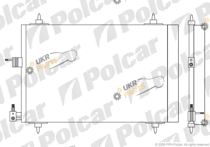Радиатор кондиционера Polcar 2327K8C1