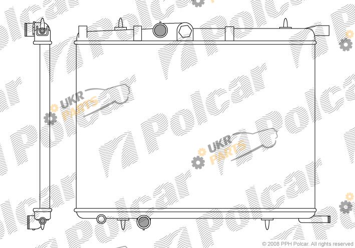 Радиатор охлаждения двигателя Polcar 232808-1