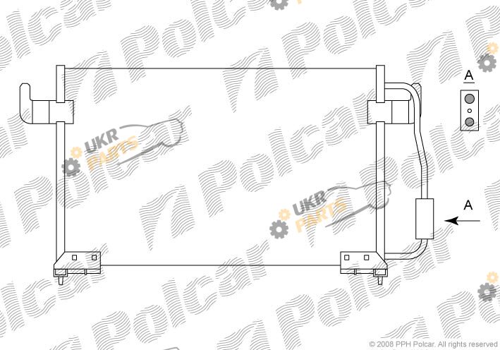 Радиатор кондиционера Polcar 2330K8C2